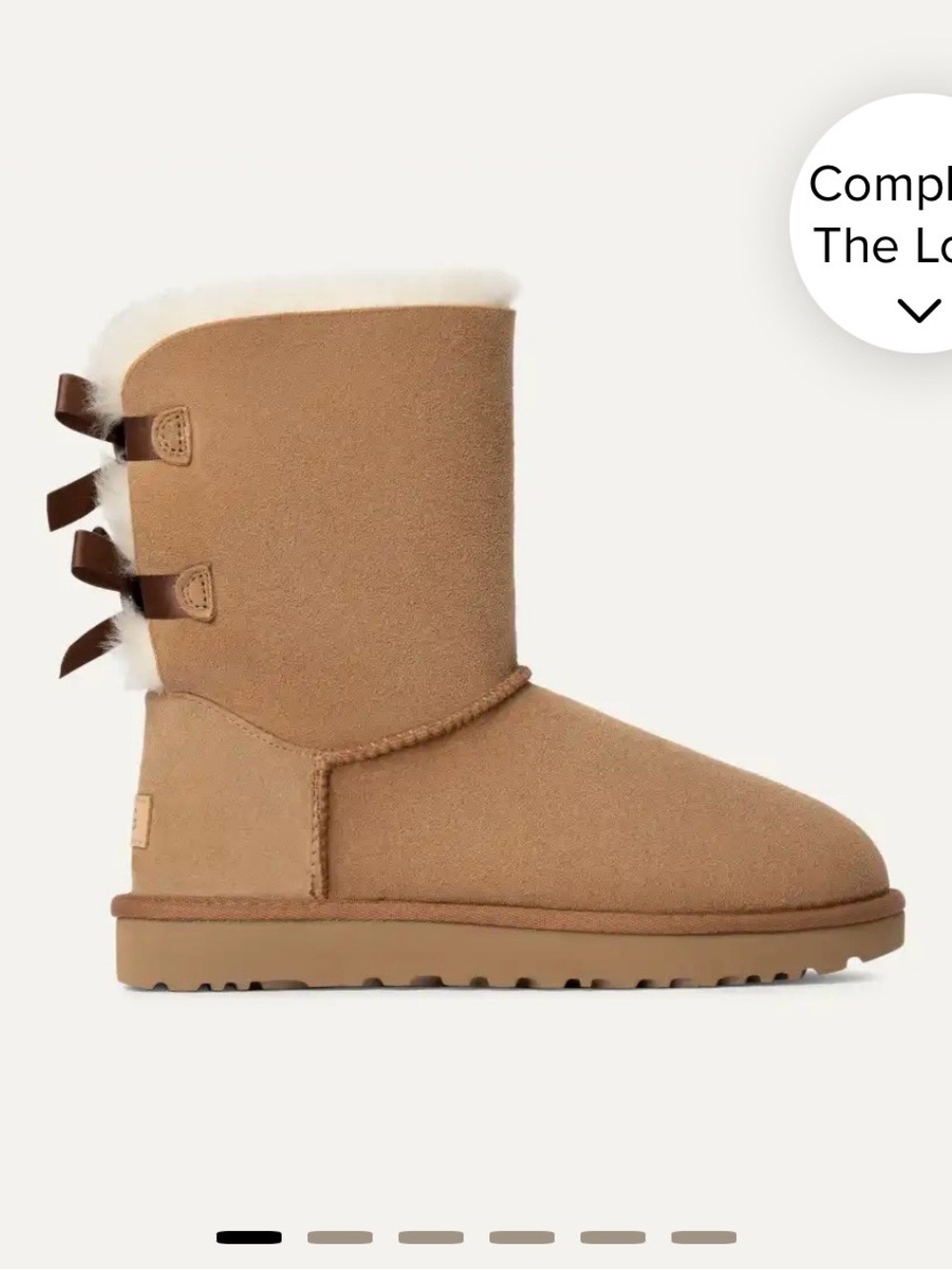 UGG Bailey Bow II Water Resistant Suede Fur Light Brown Boots Sz 9 EUC - Picture 3 of 16